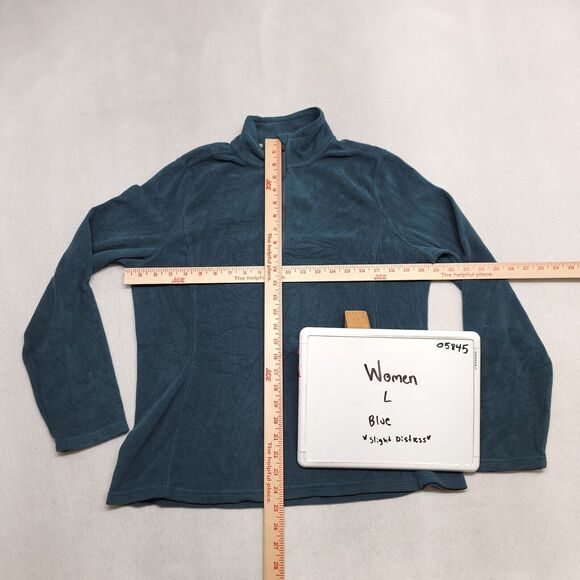 Eddie Bauer 1/4 Zip Up Long Sleeve Pullover Jacket Womens Size Large L Blue - Picture 8 of 13